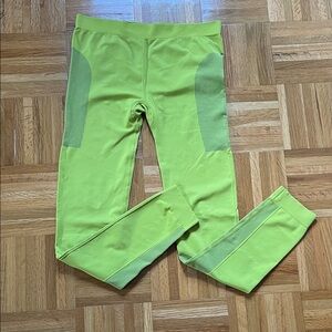 ADIDAS BY STELLA MCCARTNEY Lime Green Run Woven Stretch Leggings